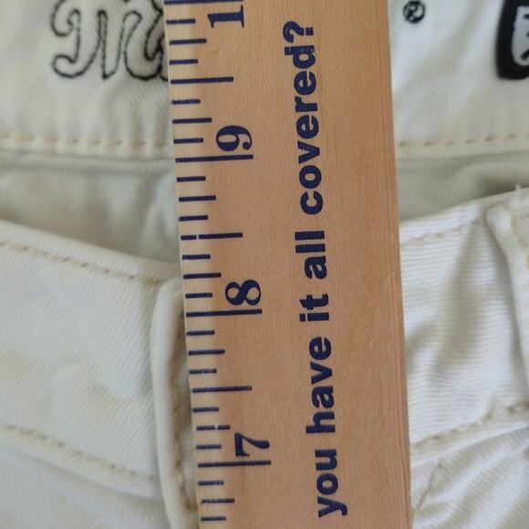 Miss Me White Capri Jeans Size 30 Embellished Pockets Low Rise Denim - Picture 11 of 15